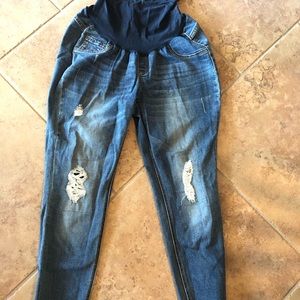 Skinny Leg Maternity Ankle Jeans
